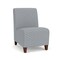 Lesro Siena Lounge Reception Armless Guest Chair, Walnut, RS Fog Upholstery SN1102 - alternate 1